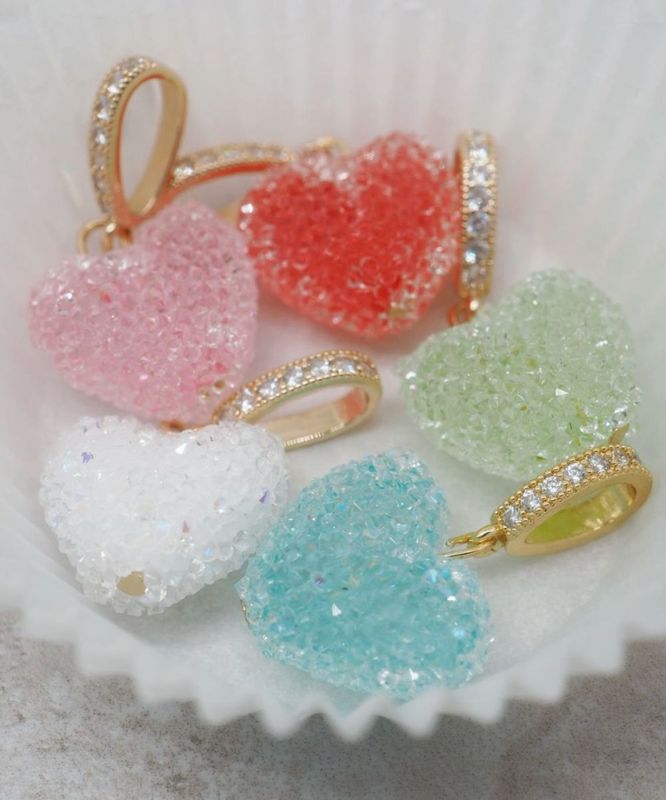 7 Days Collection Candy Hjerte Lys Rosa Med Gullanheng