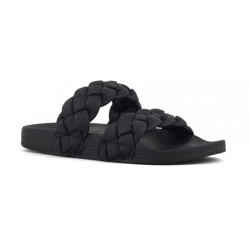 Colors Of California Woven Upper Two-Band Slide Black